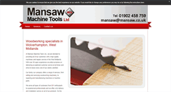 Desktop Screenshot of mansawwoodworkmachines.co.uk